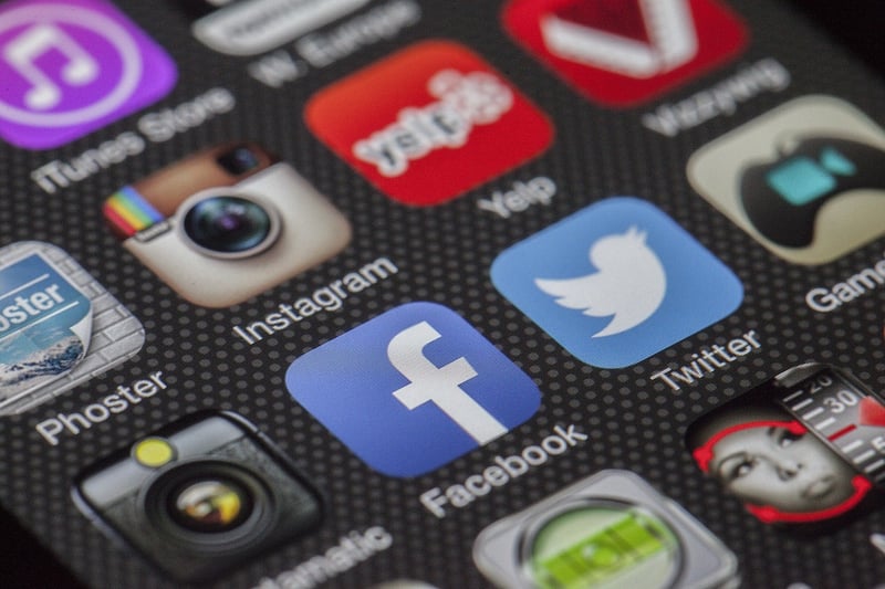 Social media icons representing influencer controversies